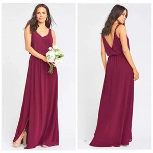 NWT Show Me Your Mumu Kendall Maxi Dress in Merlot SIZE Small